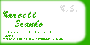 marcell sranko business card