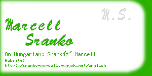 marcell sranko business card